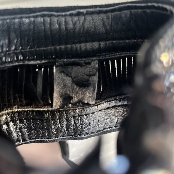 Vince Camuto Lissa Black Lace Heels with Beaded Strap size 9 - Picture 10 of 14